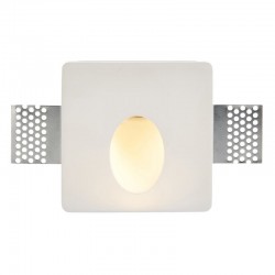 Zeke - LED Square Plaster-in Recessed Wall Light