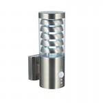 Tango - PIR Brushed Stainless Steel Uplight Wall Lamp Tango - PIR Brushed Stainless Steel Uplight Wall Lamp