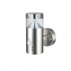 Pyramid - LED Brushed Stainless Steel PIR Wall Lamp Pyramid - LED Brushed Stainless Steel PIR Wall Lamp