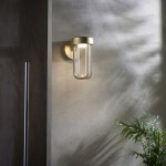 Onix - Outdoor Brushed Gold LED Wall Lamp with Clear Glass Onix - Outdoor Brushed Gold LED Wall Lamp with Clear Glass