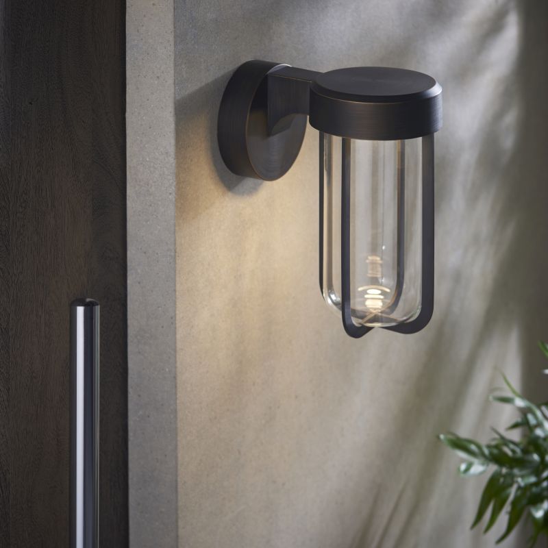 Ambience-92858 - Onix - Outdoor Brushed Bronze LED Wall Lamp with Clear Glass