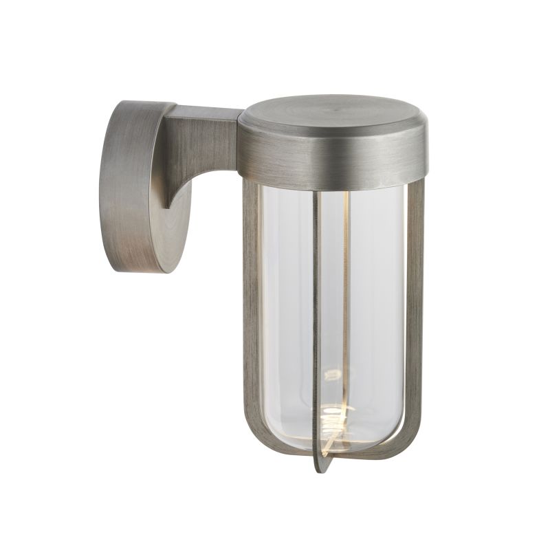 Ambience-92782 - Onix - Outdoor Brushed Silver LED Wall Lamp with Clear Glass