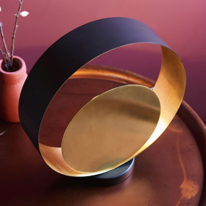 Endon-92875 - Cal - Matt Black & Brushed Gold Table Lamp