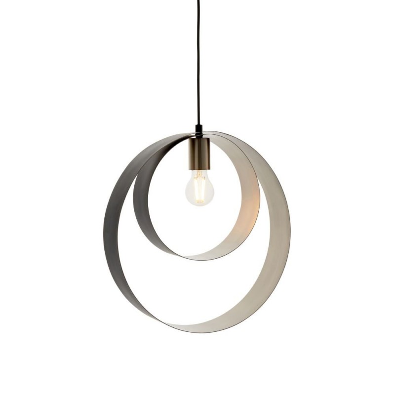 Ceiling Lights - Cal - Matt Black & Brushed Nickel Pendant Endon-92880 - Cal - Matt Black & Brushed Nickel Pendant