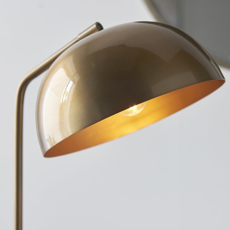 Table & Floor Lamp - Brair - Antique Brass Floor Lamp Endon-93092 - Brair - Antique Brass Floor Lamp