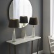 Table & Floor Lamp - Naia - Mocca Velvet & Clear Glass Table Lamp Endon-93113 - Naia - Mocca Velvet & Clear Glass Table Lamp