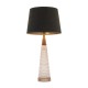 Table & Floor Lamp - Naia - Mocca Velvet & Rose Pink Glass Table Lamp Endon-93115 - Naia - Mocca Velvet & Rose Pink Glass Table Lamp