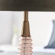 Table & Floor Lamp - Naia - Mocca Velvet & Rose Pink Glass Table Lamp Endon-93115 - Naia - Mocca Velvet & Rose Pink Glass Table Lamp