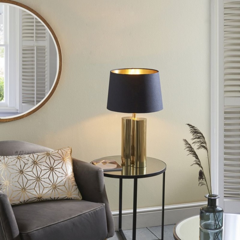 Table & Floor Lamp - Calan - Black & Gold Table Lamp Endon-93137 - Calan - Black & Gold Table Lamp