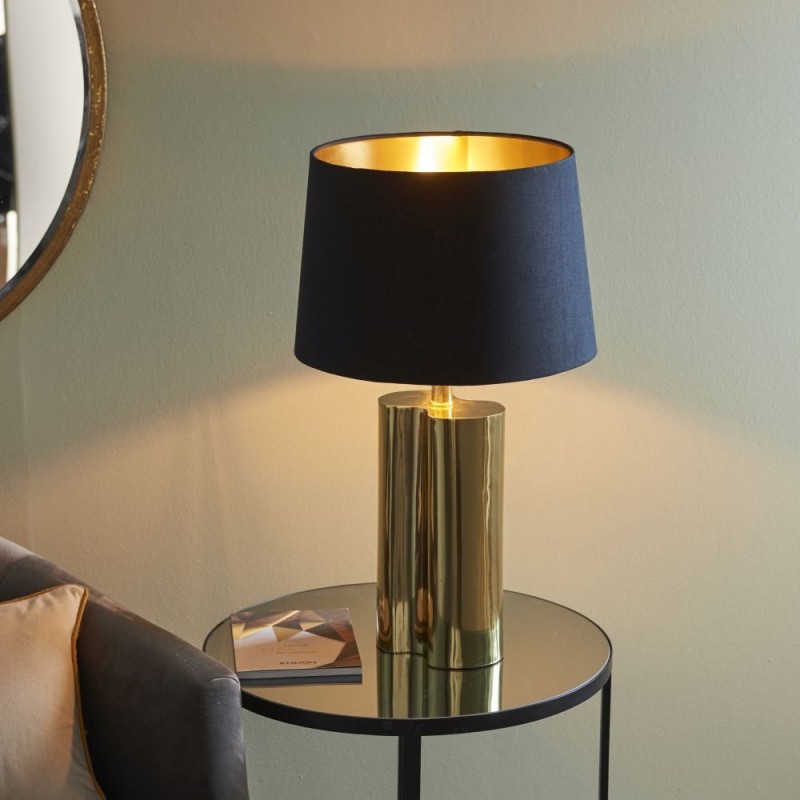 Table & Floor Lamp - Calan - Black & Gold Table Lamp Endon-93137 - Calan - Black & Gold Table Lamp