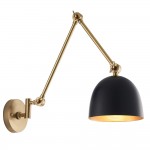 Lehal - Black & Antique Brass Swing Arm Wall Lamp Lehal - Black & Antique Brass Swing Arm Wall Lamp