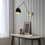 Lehal - Black & Antique Brass Swing Arm Wall Lamp Lehal - Black & Antique Brass Swing Arm Wall Lamp