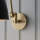 Endon-93142 - Lehal - Black & Antique Brass Swing Arm Wall Lamp