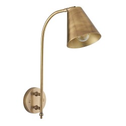 Radha - Antique Brass Long Arm Wall Lamp Radha - Antique Brass Long Arm Wall Lamp