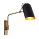 Endon-93145 - Navren - Black with Antique Brass Swing Arm Wall Lamp