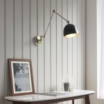 Lehal - Black & Polished Nickel Swing Arm Wall Lamp Lehal - Black & Polished Nickel Swing Arm Wall Lamp