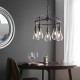 Ceiling Lights - Hadassa - Clear Pear Glass & Antique Nickel Centre Fitting Endon-93433 - Hadassa - Clear Pear Glass & Antique Nickel Centre Fitting