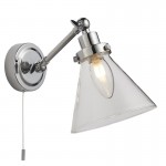 Faraday - Bathroom Polished Chrome Wall Lamp with Clear Glass Faraday - Bathroom Polished Chrome Wall Lamp with Clear Glass