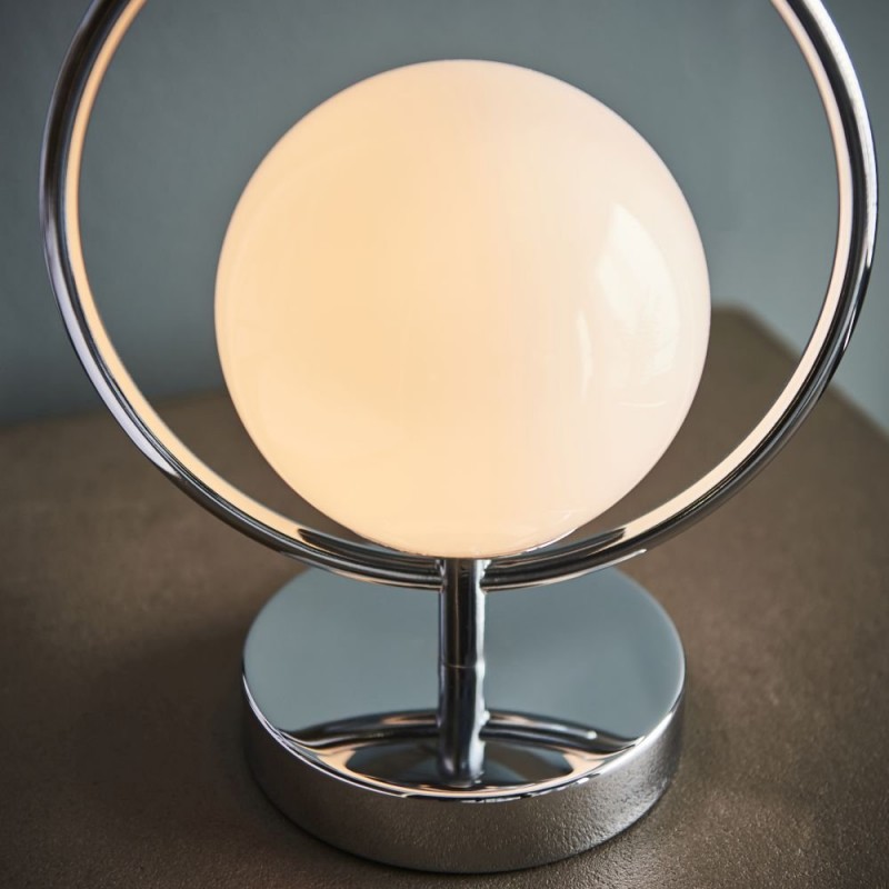 Endon-93900 - Orb - Opal Glass & Chrome Table Lamp