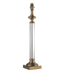 Avebury - Base Only - Antique Brass & Clear Glass Avebury - Base Only - Antique Brass & Clear Glass