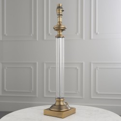 Avebury - Base Only - Antique Brass & Clear Glass Avebury - Base Only - Antique Brass & Clear Glass