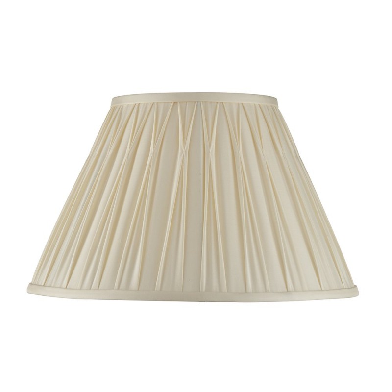 Endon-94353 - Chatsworth - Shade Only - 14 inch Ivory Silk Shade