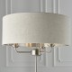 Endon-94359 - Highclere - Natural Linen & Brushed Chrome Floor Lamp