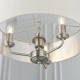 Endon-94361 - Highclere - Brushed Chrome 3 Light Pendant with Natural Linen Shade