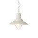 Endon-94371 - Polperro - Cream Gloss Pendant with Clear Glass