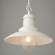 Endon-94371 - Polperro - Cream Gloss Pendant with Clear Glass