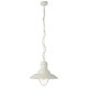Endon-94371 - Polperro - Cream Gloss Pendant with Clear Glass