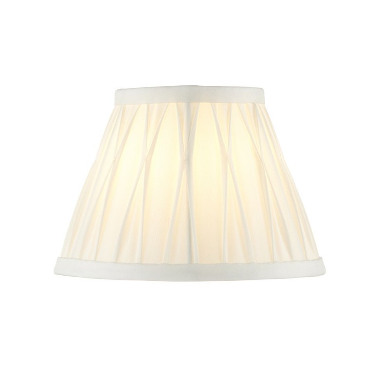 Accessories - Chatsworth - 6.5 inch Vintage White Silk Shade Endon-94374 - Chatsworth - 6.5 inch Vintage White Silk Shade