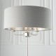 Endon-94378 - Highclere - Charcoal Linen & Bright Nickel 3 Light Floor Lamp