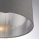 Accessories - Highclere - 10 inch Charcoal Linen & Metallic Shade Endon-94380 - Highclere - 10 inch Charcoal Linen & Metallic Shade