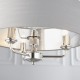Ceiling Lights - Highclere - Silver Linen & Bright Nickel 3 Light Pendant Endon-94388 - Highclere - Silver Linen & Bright Nickel 3 Light Pendant