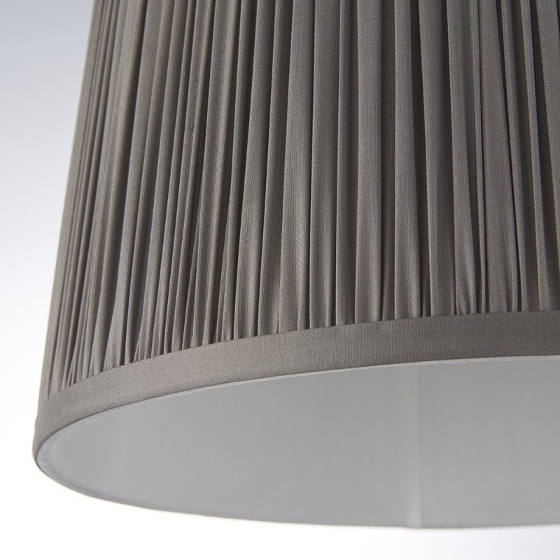 Accessories - Wentworth - 10 inch Charcoal Grey Silk Shade Endon-94389 - Wentworth - 10 inch Charcoal Grey Silk Shade