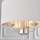 Table & Floor Lamp - Highclere - Silver Linen & Bright Nickel 3 Light Table Lamp Endon-94391 - Highclere - Silver Linen & Bright Nickel 3 Light Table Lamp