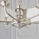 Ceiling Lights - Highclere - Silver Linen & Bright Nickel 6 Light Pendant Endon-94392 - Highclere - Silver Linen & Bright Nickel 6 Light Pendant