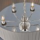 Endon-94397 - Highclere - Wrapped Charcoal & Bright Nickel 6 Light Pendant
