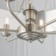 Ceiling Lights - Highclere - Duck Egg Linen & Brushed Chrome 6 Light Pendant Endon-94400 - Highclere - Duck Egg Linen & Brushed Chrome 6 Light Pendant