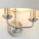 Endon-94403 - Highclere - Natural Linen & Brushed Chrome Twin Wall Lamp