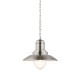 Ceiling Lights - Polperro - Antique Chrome & Clear Glass Single Pendant Endon-94404 - Polperro - Antique Chrome & Clear Glass Single Pendant