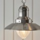 Ceiling Lights - Polperro - Antique Chrome & Clear Glass Single Pendant Endon-94404 - Polperro - Antique Chrome & Clear Glass Single Pendant