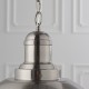 Ceiling Lights - Polperro - Antique Chrome & Clear Glass Single Pendant Endon-94404 - Polperro - Antique Chrome & Clear Glass Single Pendant