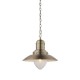 Ceiling Lights - Polperro - Antique Brass & Clear Glass Single Pendant Endon-94405 - Polperro - Antique Brass & Clear Glass Single Pendant