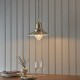 Ceiling Lights - Polperro - Antique Brass & Clear Glass Single Pendant Endon-94405 - Polperro - Antique Brass & Clear Glass Single Pendant