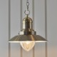 Ceiling Lights - Polperro - Antique Brass & Clear Glass Single Pendant Endon-94405 - Polperro - Antique Brass & Clear Glass Single Pendant