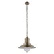 Ceiling Lights - Polperro - Antique Brass & Clear Glass Single Pendant Endon-94405 - Polperro - Antique Brass & Clear Glass Single Pendant