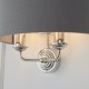 Endon-94406 - Highclere - Charcoal Linen & Bright Nickel Twin Wall Lamp