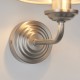 Wall Lights - Highclere - Natural Linen & Brushed Chrome Single Wall Lamp Endon-94407 - Highclere - Natural Linen & Brushed Chrome Single Wall Lamp